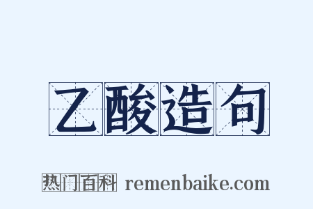 乙酸造句是什么意思的图片